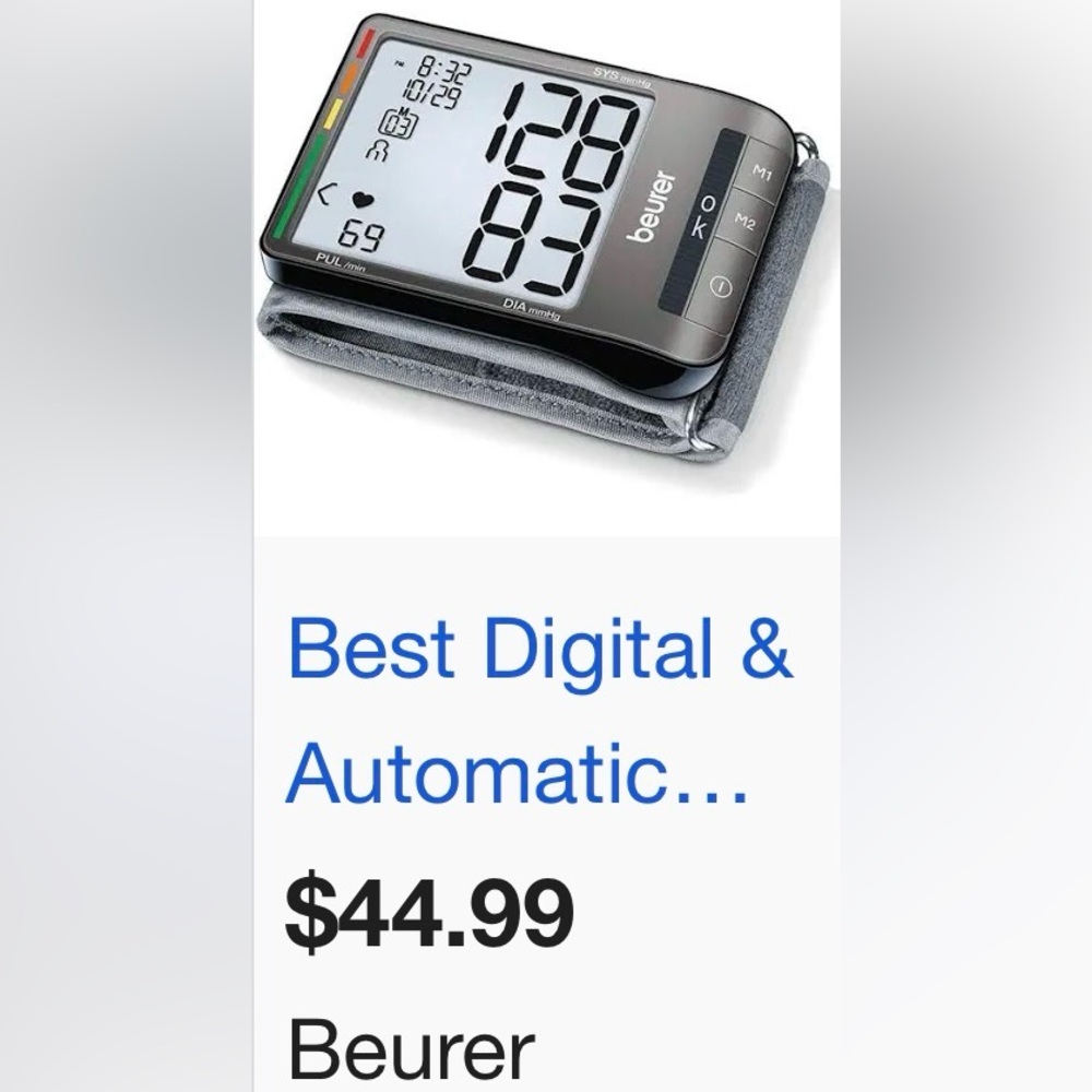 Beurer Digital Upper Arm Blood Pressure Monitor - Gray